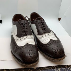 Allen Edmonds Broadstreet Wingtip Brown & White 9.5 Made in USA 🇺🇸